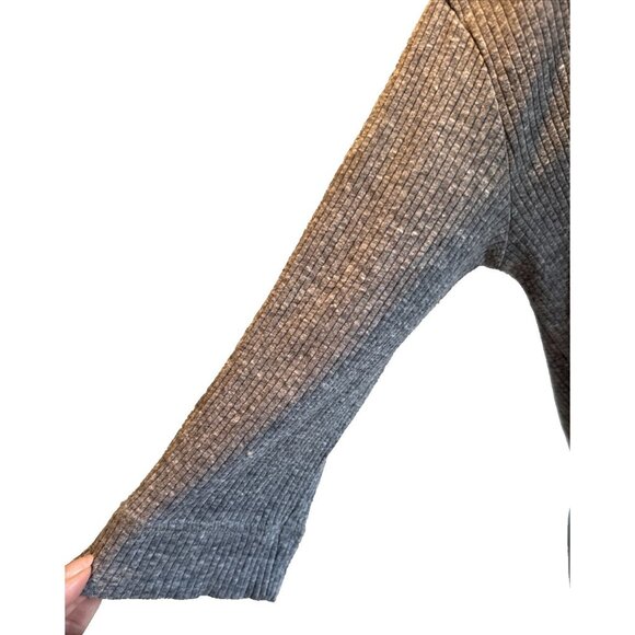 Oak + Fort duster ribbed long cardigan grey open cardigan light weight size X SM - Picture 7 of 11